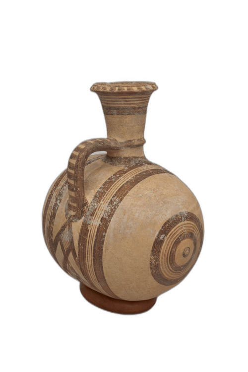 Aryballos of the White Painted II goods, Geometric II Cypriot jug
