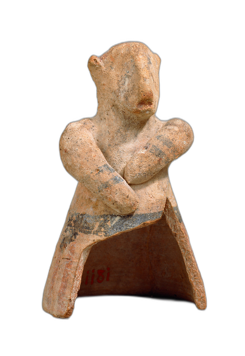 Sitting monkey, Archaic I Cypriot statue