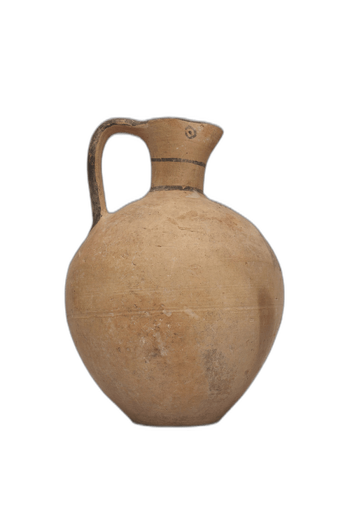 Jug with a cloverleaf mouth of the White Painted III Ware, Geometric III Cypriot